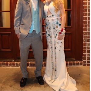 White prom gown